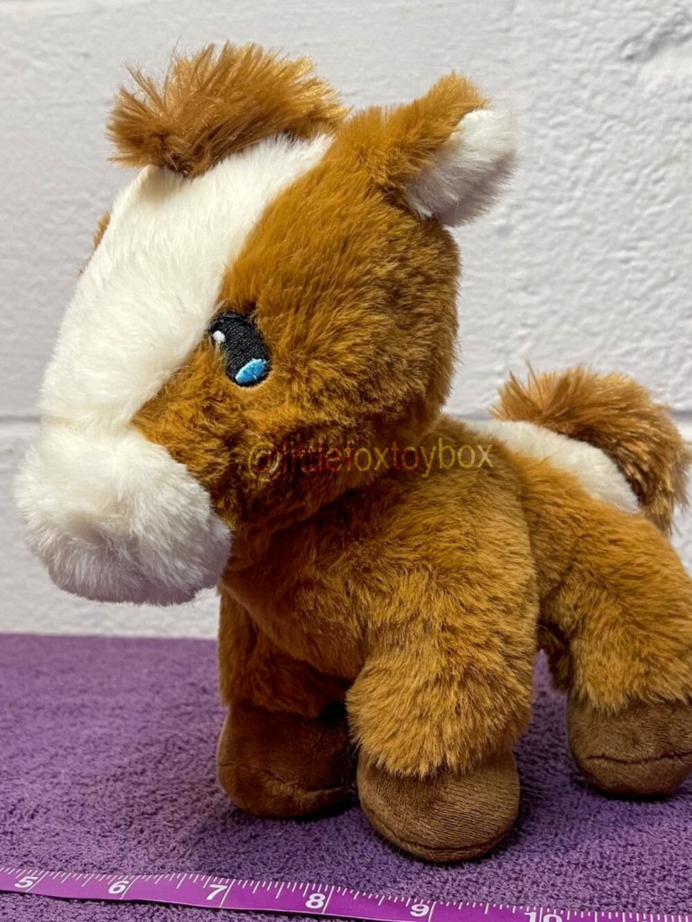 Way To Celebrate Horse Plush 2025 Brown Cream Pony Equestrian Stuffed Animal ESA